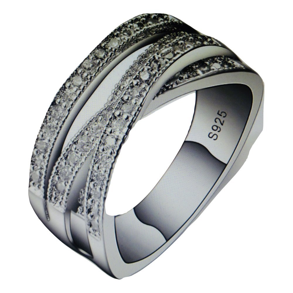 925 Sterling Silver Ring Elegant, Luxury Jewelry